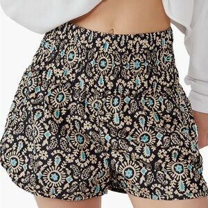 FP Movement by Free People Black and Cream High Waist Shorts
